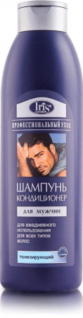 Шампуни iris профессиональный уход шампунь-кондиционер для мужчин "тонизирующий" для всех типов волос, 1000 мл