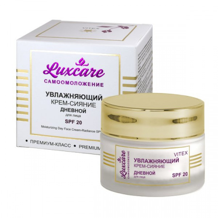 Антивозрастной уход увлажняющий крем-сияние дневной для лица spf 20 luxcare витэкс, 45 мл