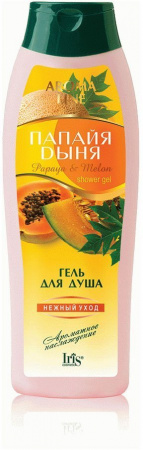 Гели для душа iris aroma line гель для душа "папайя и дыня. нежный уход", 400 мл