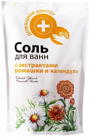 Пена, соль, масло для ванн соль для ванн "с экстрактом ромашки и календулы" домашний доктор, 500 г