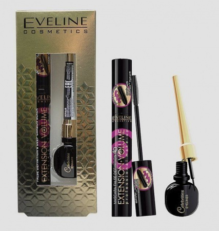 Подарочные наборы подарочный набор тушь для ресниц + подводка для глаз eveline