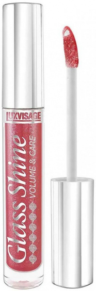 Для губ блеск для губ glass shine тон 20 коричнево-красный с перламутром luxvisage, 3 г