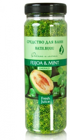 Пена, соль, масло для ванн средство для ванн "фейхоа и мята" fresh juice, 450 г