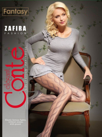Колготки и чулки колготки "fantasy zafira" conte, цвет nero (черный), размер 4