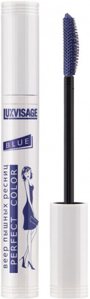 Для глаз и бровей синяя тушь для ресниц perfect color веер пышных ресниц luxvisage, 8 г