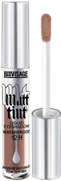 Для глаз и бровей тени для век жидкие матовые "matt tint waterproof 12h" тон 109 soft brown luxvisage
