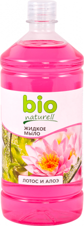 Мыло крем-мыло "лотос и алоэ" (запаска) bio naturell, 1000 мл