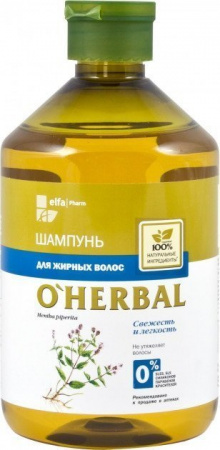 Шампуни шампунь для жирных волос o'herbal, 500 мл