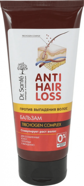 Бальзамы и кондиционеры dr.sante anti hair loss бальзам "trichogen complex" против выпдения волос, 200 мл