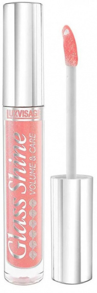 Для губ блеск для губ glass shine тон 09 светло-коралловый с перламутром luxvisage, 3 г