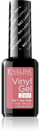 Для ногтей виниловый лак для ногтей "vinyl gel 2 в 1" eveline, 12 мл, №204