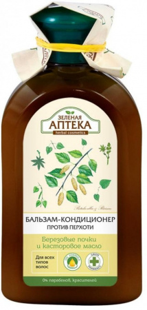 Бальзамы и кондиционеры бальзам-кондиционер против перхоти "березовые почки и касторовое масло" зеленая аптека, 300 мл