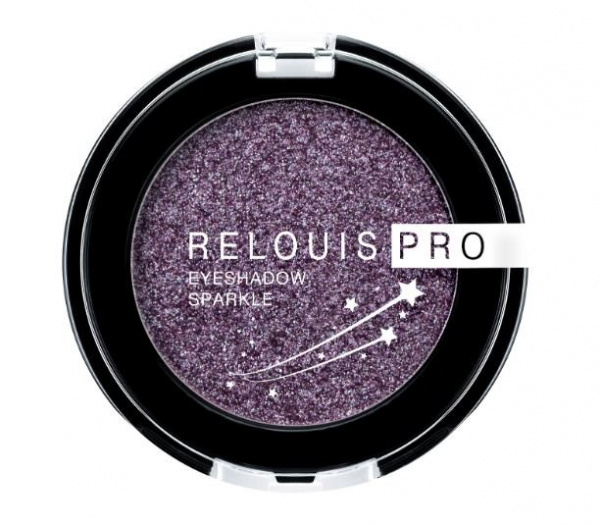 Для глаз и бровей тени для век relouis pro eyeshadow sparkle тон 08 violet, 2.9 г.