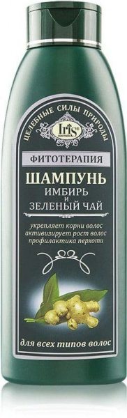 Шампуни iris фитотерапия шампунь "имбирь и зеленый чай" для всех типов волос, 500 мл