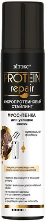 Стайлинг мусс-пенка для укладки волос суперсильной фиксации protein repair витэкс, 200 мл
