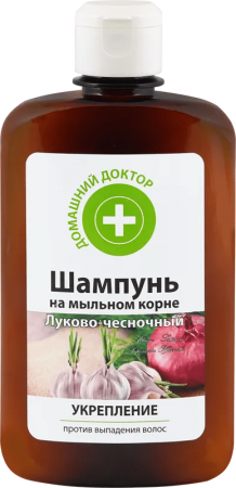 Шампуни шампунь луково-чесночный укрепление против выпадения волос домашний доктор, 300 мл