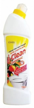 Для очистки поверхностей средство чистящее для унитазов i-clean цитрус romax, 750 мл