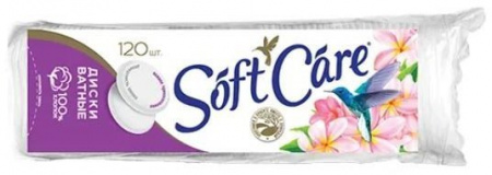 Для макияжа ватные диски soft care 120 шт, romax