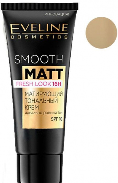 Для лица матирующий, тональный крем "smooth matt spf10" eveline, 30 мл, №76 beige