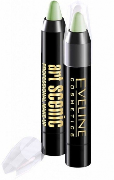 Для лица корректирующий карандаш "art scenic professional make-up" eveline, №4 green