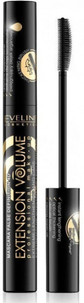 Для глаз и бровей тушь для ресниц "extension volume professional make-up" eveline, 10 мл