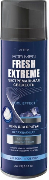 Бритье пена для бритья "fresh extreme" охлаждающая витэкс, 250 мл