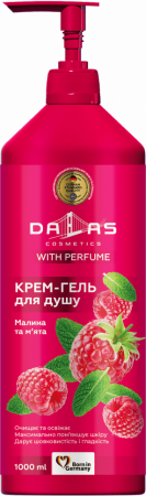 Гели для душа dalas крем-гель для душа малина и мята, 1000 мл