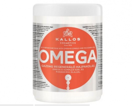 Маски маска для волос восстанавливающая с комплексом omega-3 и маслом макадамии kallos, 1000 мл