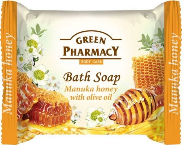 Мыло туалетное мыло "мед с оливковым маслом" green pharmacy, 100 г