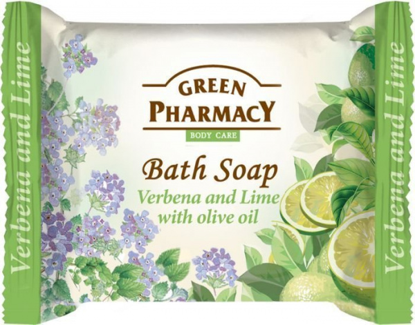 Мыло туалетное мыло "вербена и лайм с оливковым маслом" green pharmacy, 100 г