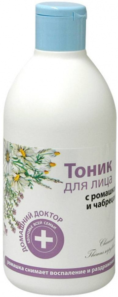 Тоники и лосьоны тоник для лица с ромашкой и чабрецом домашний доктор, 300 мл