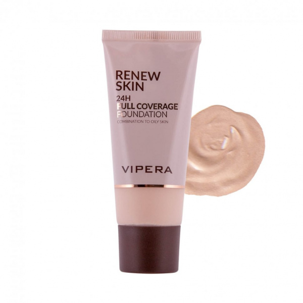 Для лица тональный крем renew skin - oily and combination skin тон 01 nude vipera, 30 мл.