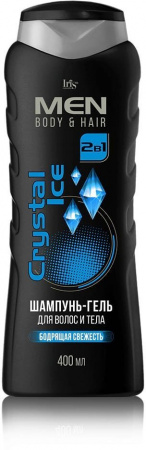Шампуни iris men body&hair шампунь-гель для волос и тела crystal ice, 400 мл