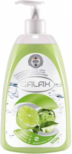 Мыло жидкое мыло с экстрактом лайма galax, 500 мл
