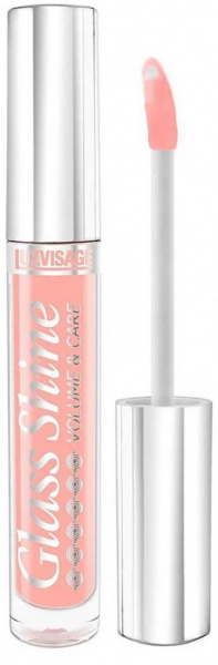 Для губ блеск для губ glass shine тон 01 бежево-персиковый luxvisage, 3 г