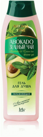 Гели для душа iris aroma line гель для душа "авокадо и зеленый чай. увлажняющий", 400 мл