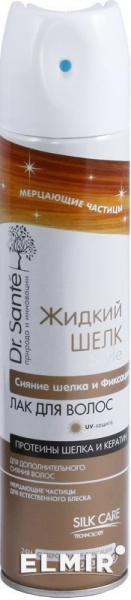 Стайлинг лак для волос "сияние шелка и фиксация" dr.sante, 300 мл