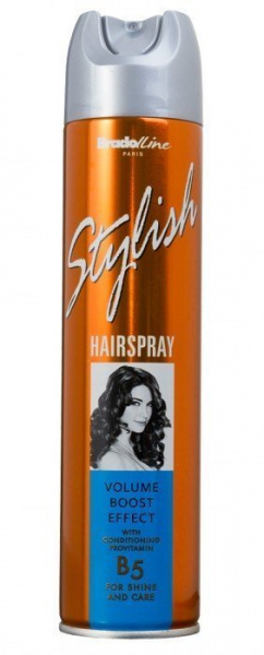 Стайлинг bradoline paris stylish  лак для волос volume boost effect, 300 мл