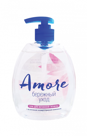 Интимная гигиена гель для интимной гигиены amore бережный уход romax, 300 г