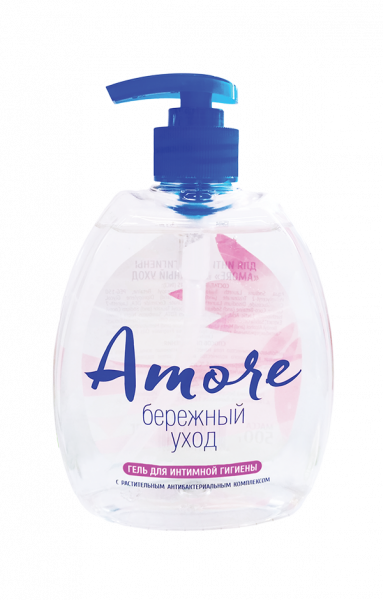 Интимная гигиена гель для интимной гигиены amore бережный уход romax, 300 г
