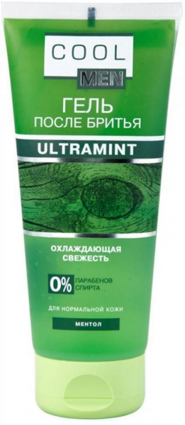Бритье гель после бритья "ultramint" cool men, 200 мл