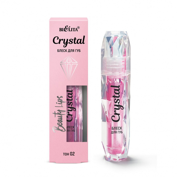 Для губ блеск для губ crystal beauty lips тон 02 белита, 1,8 мл.
