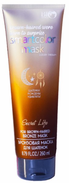 Маски bio world secret life luxury therapy бронзовая маска для шатенок, 260 мл