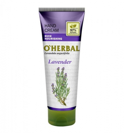 Кремы, бальзамы богатый питательный крем для рук лаванда o’herbal, 75 мл
