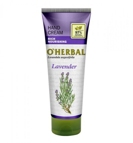 Кремы, бальзамы богатый питательный крем для рук лаванда o’herbal, 75 мл