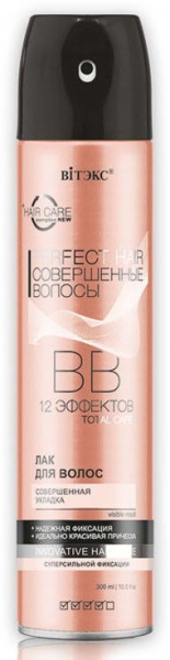 Стайлинг витэкс perfect hair/ совершенные волосы "вв 12 эффектов" лак для волос "совершенная укладка" суперсильной фиксации, 300 мл