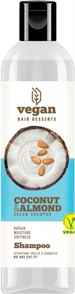 Шампуни beliso vegan шампунь для волос coconut & almond с кокосовым и миндальным маслом, 300 мл