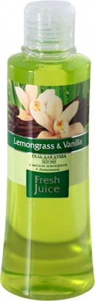 Гели для душа гель для душа lemongrass & vanilla (лимонник и ваниль) fresh juice, 300 мл