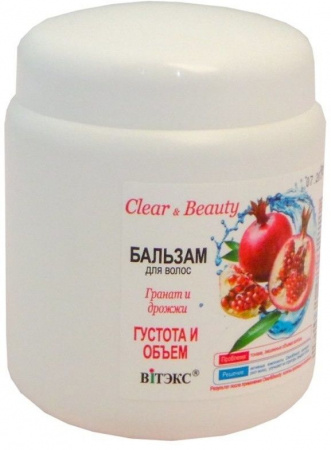 Бальзамы и кондиционеры витэкс clear&beauty бальзам для волос "густота и объем", 450 мл