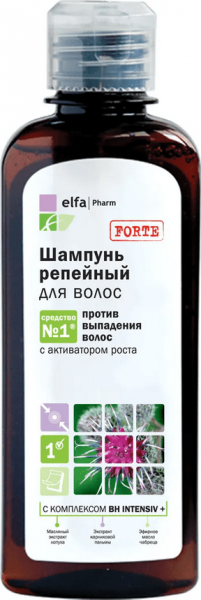 Шампуни шампунь репейный против выпадения волос elfa pharm, 200 мл